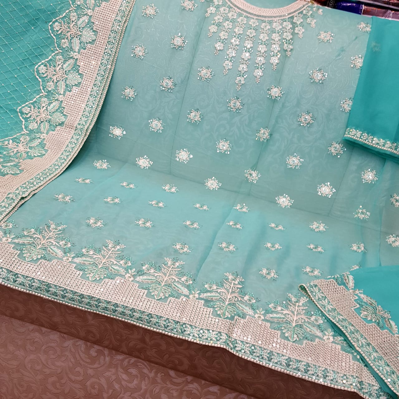 Embroidered chiffon collection